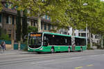 Mercedes Citaro 7050, auf der Linie 50, fährt am 12.09.2025 zur Haltestelle Brausebad. Aufnahme Basel.