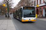 Mainzer Mobilität Mercedes Benz Citaro 2 G Wagen 917 am 31.12.25 am Höfchen in der Innenstadt