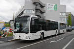Mercedes Citaro 713 von Intertours, auf der Tramersatzlinie 11, bedient am 18.05.2026 die provisorische Haltestelle Dreispitz.