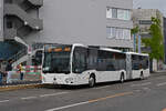 Mercedes Citaro 714 von Intertours, auf der Tramersatzlinie 11, f�hrt am 18.05.2026 f�hrt am 18.05.2026 bei der provisorischen Haltestelle Dreispitz ein.