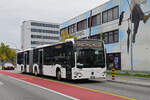 Mercedes Citaro 644 von Intertours, auf der Tramersatzlinie 11, f�hrt am 26.10.2026 zur Endstation beim Dreispitz.