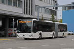Mercedes Citaro 644 von Intertours, auf der Tramersatzlinie 11, verl�sst am 26.10.2026 die provisorische Haltestelle beim Dreispitz. Aufnahme Basel.