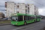 Rumänien / Bus Arad: Neoplan N 4021 (ehemals SWG Stadtwerke Gütersloh GmbH) von PITO TRANS S.R.L. ARAD, aufgenommen im März 2017 im Stadtgebiet von Arad.
