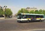 Renault Agora S Bus 2873 der RATP, Linie 92 nach Gare Montparnasse, Avenue des Champs-�lys�es in Paris am 4.