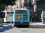 14.01.2013,Renault in Malaga/Costa del Sol/Spanien.Am Busheck klebt Werbung für WC-Papier...