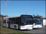 Solaris Urbino 12 und Neoplan Euroliner der RPPNV in Sassnitz am 20.04.2013