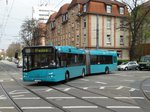 VGF/ICB (In der City Bus) Solaris Urbino 18 Wagen 388 als SEV auf der Linie U5 am 14.04.16 in Frankfurt am Main
