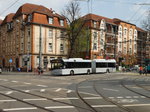 Solaris Urbino 18 am 14.04.16 als U-Bahn Ersatzverkehr (SEV) auf der Linie U5 in Frankfurt am Main