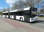 BVSG - Solaris Urbino 18, P-AV 546 auf der Linie X1 - Busse in Teltow-Stadt im April 2016.