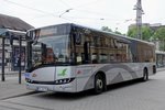 Solaris Urbino 10,9  Verkehrsbetriebe Karlsruhe , niedrige Sonderausführung, Karlsruhe HBf 28.05.2016