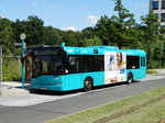 VGF/ICB (In der City Bus) Solaris Urbino 12 Wagen 121 am 17.08.16 in Frankfurt Rebstpckbad