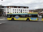 Regionalverkehrsdienst Gründe Solaris Urbino 12 mit Augen am 27.02.17 in Gelnhausen Bahnhof