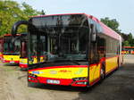 HSB Solaris Urbino 18 Wagen 85 am 26.08.17 beim Tag der offenen Tür der Hanauer Straßenbahn