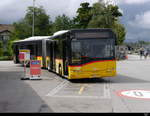 Postauto - Solaris Urbino BE 820681 unterwegs als Bahnersatz für die SBB + BLS auf der Linie Lyss nach Münchenbuchsee Hier bei der Provisorischen Haltestelle in Lyss am 21.07.2018 
