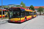 HSB Solaris Urbino 18 Wagen 74 am 28.06.19 in Hanau Freiheitsplatz 