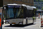 SL 3490 Solaris Urbino12, von Sales Lentz fährt am 21.07.2020 in Ettelbrück am Bahnhof vorbei.