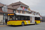 Solaris Bus der Post, auf der Linie 102, steht an der Endstation beim Bahnhof Interlaken Ost. Die Aufnahme stammt vom 30.11.2020.