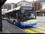 FART - Solaris Nr.23 TI 339123 mit in Locarno vor dem Bahnhof bei den Bushaltestellen am 12.02.2021