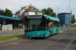 ICB Solaris Urbino 12 Wagen 216 auf der Linie 34 am 10.07.21 in Frankfurt am Main Friedberger Warte