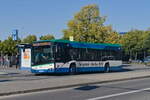München: Solaris Urbino von Ettenhuber, Bus Nr. 2983 (EBE-JE 588) als Linie 263 an der Haltestelle Messestadt West. Aufgenommen 2.9.2021.
