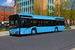 Stroh Bus Solaris Urbino 12 Wagen 34 am 14.04.23 in Hanau Freiheitsplatz