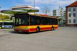 Hanauer Straßenbahn Solaris Urbino 12 Wagen 10 am 14.04.23 in Hanau Freiheitsplatz