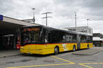 Solaris Bus der Post, auf der Linie 100, bedient am 01.09.2025 die Haltestelle beim Bahnhof Rheinfelden.