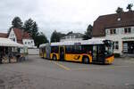 Postauto/Regie Gelterkinden BL 196 097/PAG-ID: 10983 (Solaris New Urbino 18) am 14.9.2025 beim Bhf.