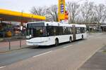 Omnibusbetrieb Keller Solaris Urbino 18 im Auftrag der ICB als SEV für die U7 am 13.03.26 in Frankfurt am Main