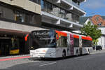 Solaris Bus 182, auf der Linie 1, fährt am 29.09.2025 zur Haltestelle beim Bahnhof Baden.