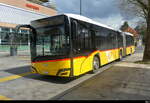 Postauto - Solaris Urbino VD 604412 unterwegs als Bahnersatz zwischen Yverdon und Lausanne Hier in Yverdon in der Pause am 29.03.2026