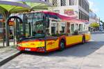 HSB Solaris Urbino 12 Wagen 18 am 14.04.26 in Hanau Freiheitsplatz