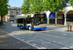 FART - Solaris Urbino Nr.83  TI 339183 unterwegs auf der Linie 4 in Locarno am 18.04.2026