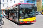 HSB Solaris Urbino 12 Wagen 38 am 14.04.26 in Hanau Freiheitsplatz