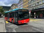 Funi Car Biel / Eurobus - Solaris Urbino  BE 107904 unterwegs als Dienstfahrt in Biel vor dem Bahnhof am 03.06.2026