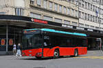 Solaris Bus von Funicar, auf der Linie 71, verl�sst am 08.06.2026 die Haltestelle beim Bahnhof Biel.