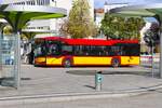 Hanauer Stra�enbahn Solaris Urbino 12 am 24.10.26 in Hanau Freiheitsplatz 
