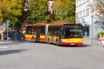 Hanauer Stra�enbahn Solaris Urbino 18 Wagen 73 am 24.10.26 in Hanau Freiheitsplatz 