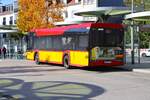 Hanauer Stra�enbahn Solaris Urbino 12 am 24.10.26 in Hanau Freiheitsplatz 