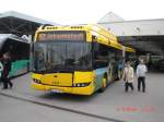 Der Solaris Hybrid Bus im Betriebshof Gruna.