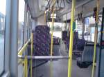 Innenraum eines Stoag Solaris Busses.