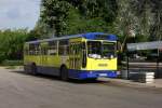 Dieser moderne Stadtbus fuhr am 4.5.2013 in der serbischen Stadt Nis  im Stadtverkehr.