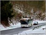 VanHool Bus der Firma Frisch, unterwegs zwischen Bavinge und Liefrange, aufgenommen am 13.02.2012.