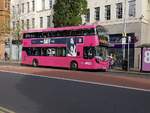Volvo Doppeldecker Bus von Translink am 22.09.2018 in der City von Belfast in Nordirland.