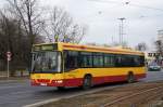 Polen / Stadtbus Lodz: Volvo 7000 - Wagen 1113, aufgenommen im März 2015 an der Haltestelle  Pabianicka - R.