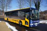 Bus Aue / Bus Erzgebirge: Irisbus Arway vom Omnibusbetrieb E. Meichsner GmbH, aufgenommen im Februar 2018 am Bahnhof von Aue (Sachsen). 