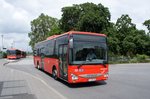 Bus Worms / Verkehrsverbund Rhein-Neckar: Iveco Crossway LE der Rheinpfalzbus GmbH, aufgenommen im Juni 2016 am Hauptbahnhof in Worms.
