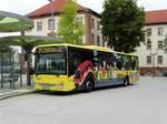 Racktours IVECO Irisbus Crossway mit neuer Beklebung am 06.09.17 in Hanau Freiheitsplatz