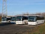 MAN SÜ 283 und Irisbus Crossway und Irisbus Arway der MVVG in Neubrandenburg am 19.12.2020