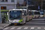 RG 5026, Iveco Crossway, von Sales Lentz, am der Umsteige Haltestelle St�replaz in der Stadt Luxemburg. 12.2025